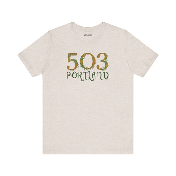 503 Floral Area Code Premium Soft Tee