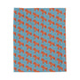 Dala Horse Blanket – Scandi Spirit Lightweight Cozy Throw featuring colorful Dala horse pattern on a blue background.
