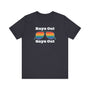 Rays Out Gays Out premium soft tee featuring bold rainbow sunglasses design, perfect for summer and Pride celebrations.