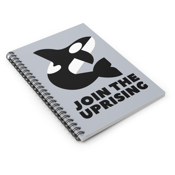 Join the Uprising Orca Spiral Notebook