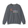 Gnomebody Loves Halloween More Than Me sweatshirt featuring a skeleton gnome and Halloween balloons, perfect for the spooky season.