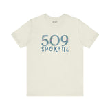 509 Floral Area Code Premium Soft Tee in light color, showcasing Spokane pride with a stylish design.