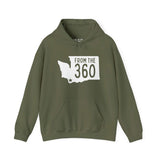 Olive green hoodie with 