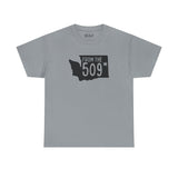 Gray From the 509 Washington State Athletic Tee with Spokane star design, showcasing Inland Northwest pride.