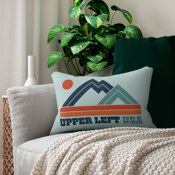 Upper Left USA Decorative Lumbar Accent Pillow