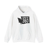 From the 360 hoodie featuring Washington state silhouette and Vancouver star, stylish local pride sweatshirt.