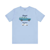 Wagon Life is Pimpin' Premium Soft Tee featuring Subaru GL 1600 graphic with classic cars.