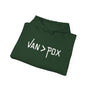 Cozy Vancouver over Portland hoodie with VAN > PDX graphic, perfect for outdoor enthusiasts.