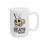 Death Before Decaf Skull Ceramic Coffee Mug