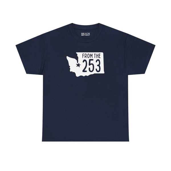 From the 253 Washington State Athletic Tee featuring Tacoma star design on navy background.