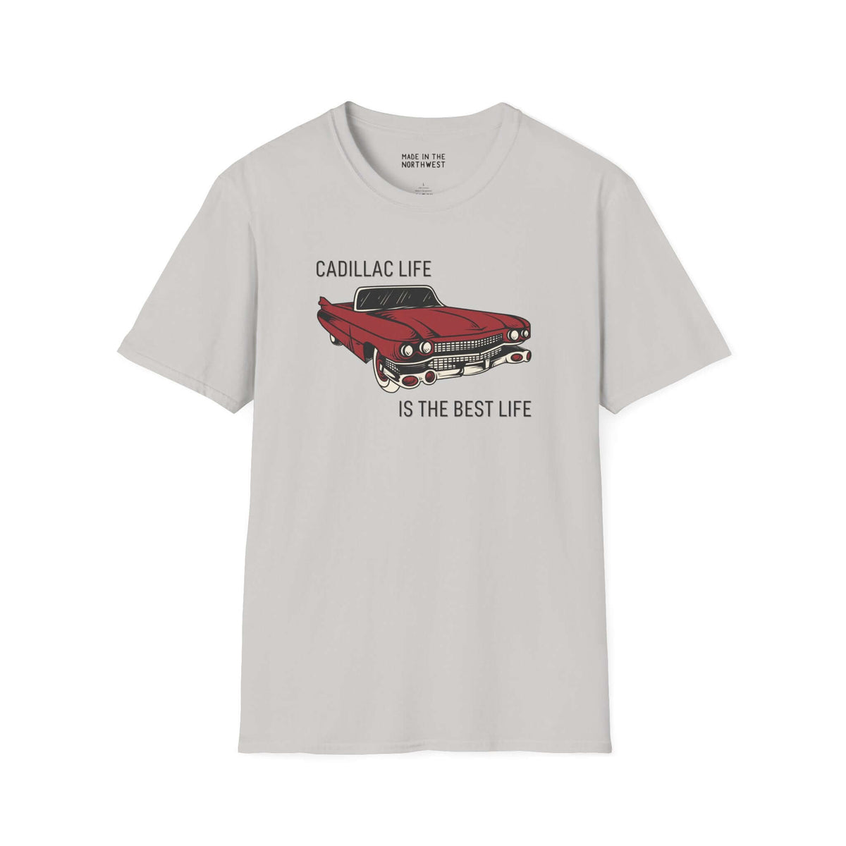 Cadillac Life is the Best Life t-shirt featuring an iconic 1960 Series 62 car illustration.