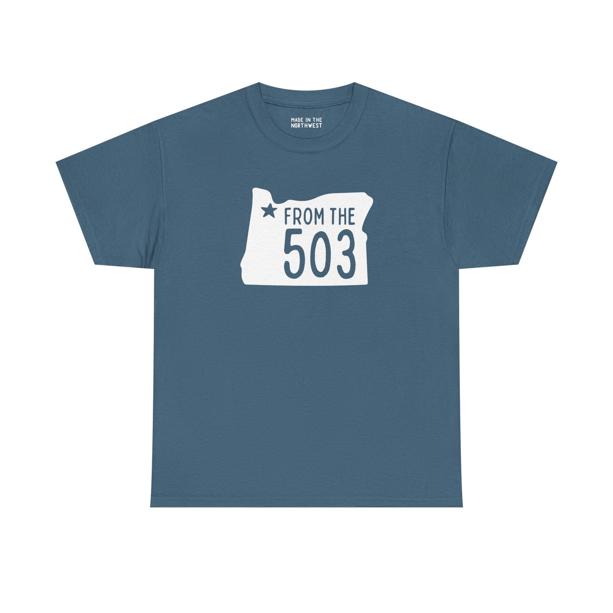 From the 503 Oregon State Athletic Tee featuring the state shape and star on Portland, perfect for Portland locals.