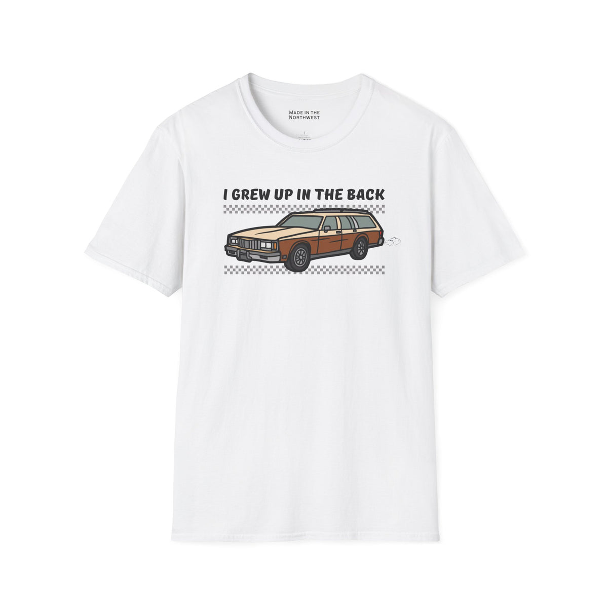I Grew Up in the Back Wagon Softstyle T-Shirt