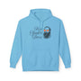 Keep Seattle Beard Hoodie in blue featuring a vintage bearded man with funky shades.
