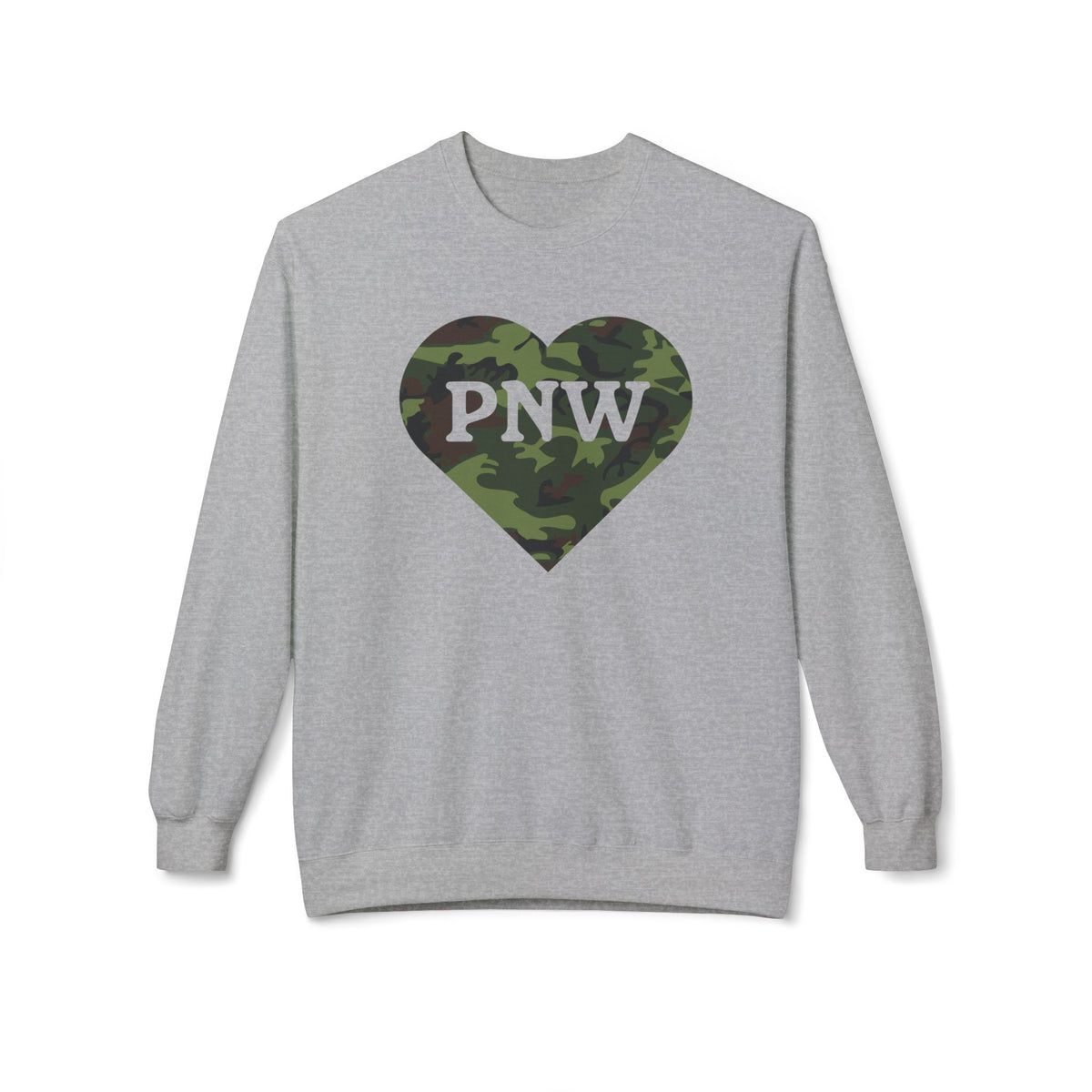 Camouflage PNW Heart Softstyle Midweight Sweatshirt