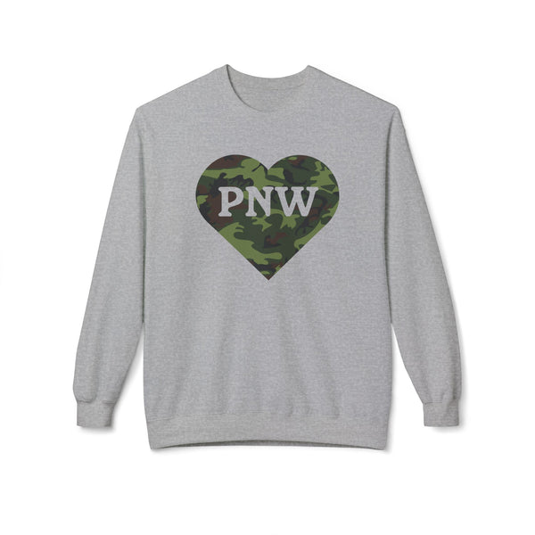 Camouflage PNW Heart Softstyle Midweight Sweatshirt