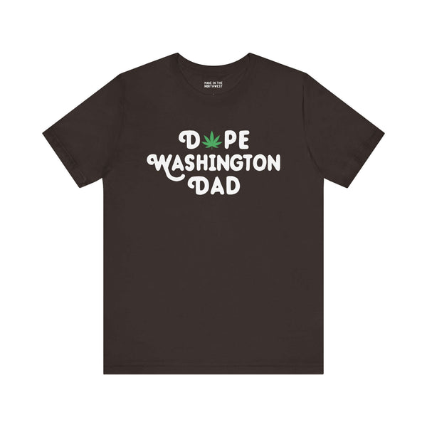 "Dope Washington Dad tee with marijuana leaf design for cool dads in Washington"