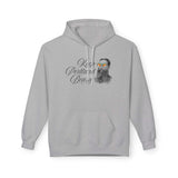 Keep Portland Beard Hoodie featuring a vintage bearded man in funky sunglasses on a gray sweatshirt.