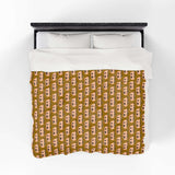 Tiny Trailer Travels RV Lightweight Cozy Blanket featuring charming travel trailer pattern on a cozy velveteen fleece.