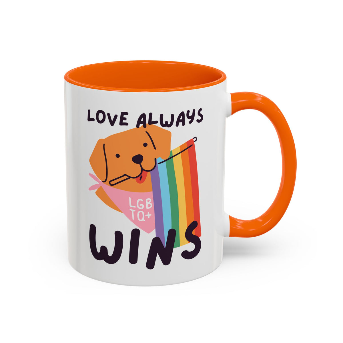 Love Always Wins LGBTQ+ Ceramic Coffee Mug
