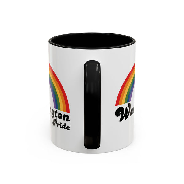 Retro Rainbow Washingon Pride Ceramic Coffee Mug