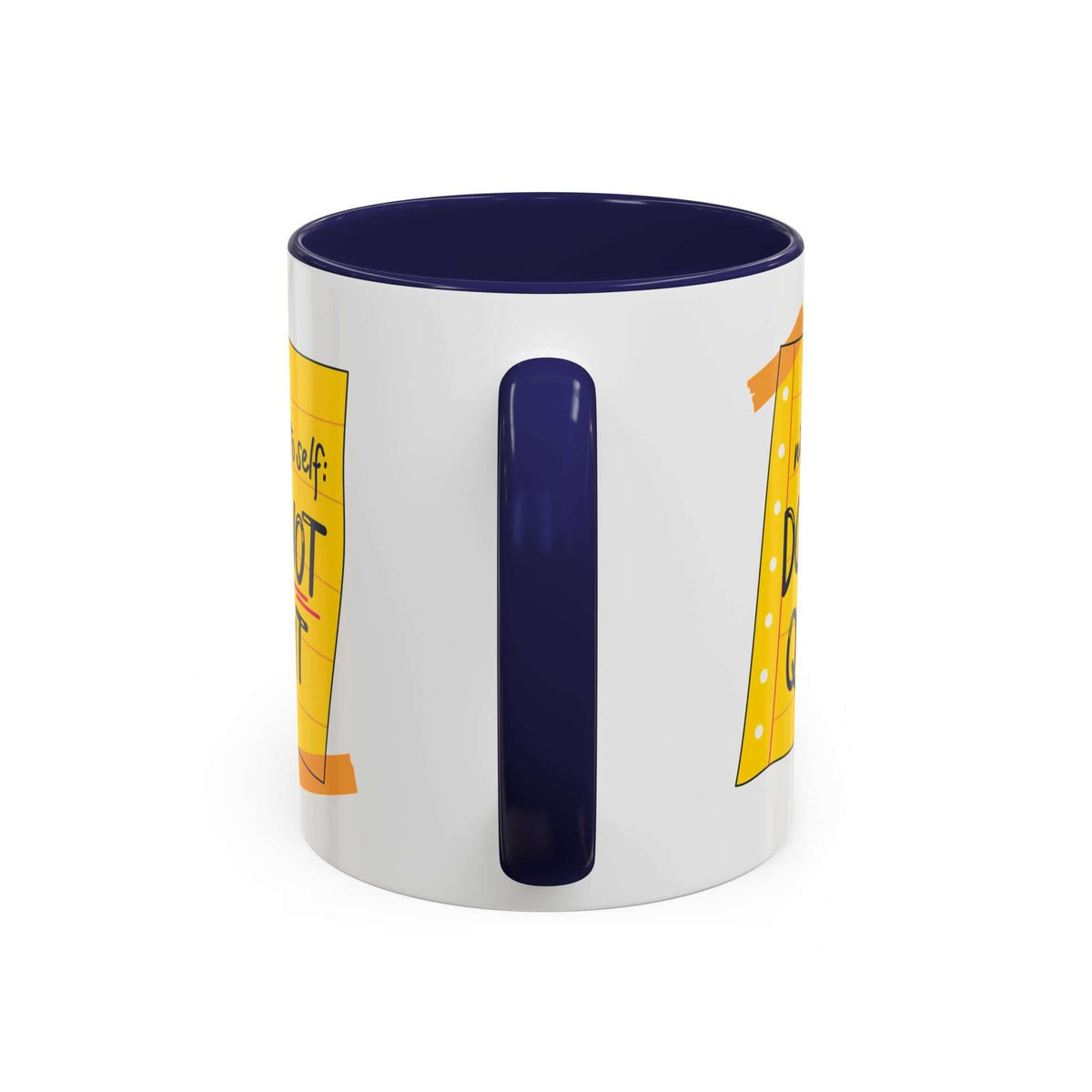 Note to Self - Do Not Quit Mug with handwritten note design, perfect for morning motivation and work breaks.