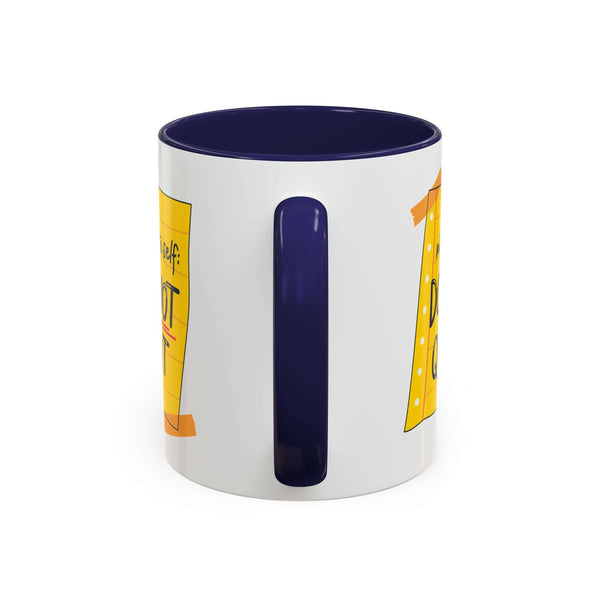 Note to Self - Do Not Quit Mug with handwritten note design, perfect for morning motivation and work breaks.