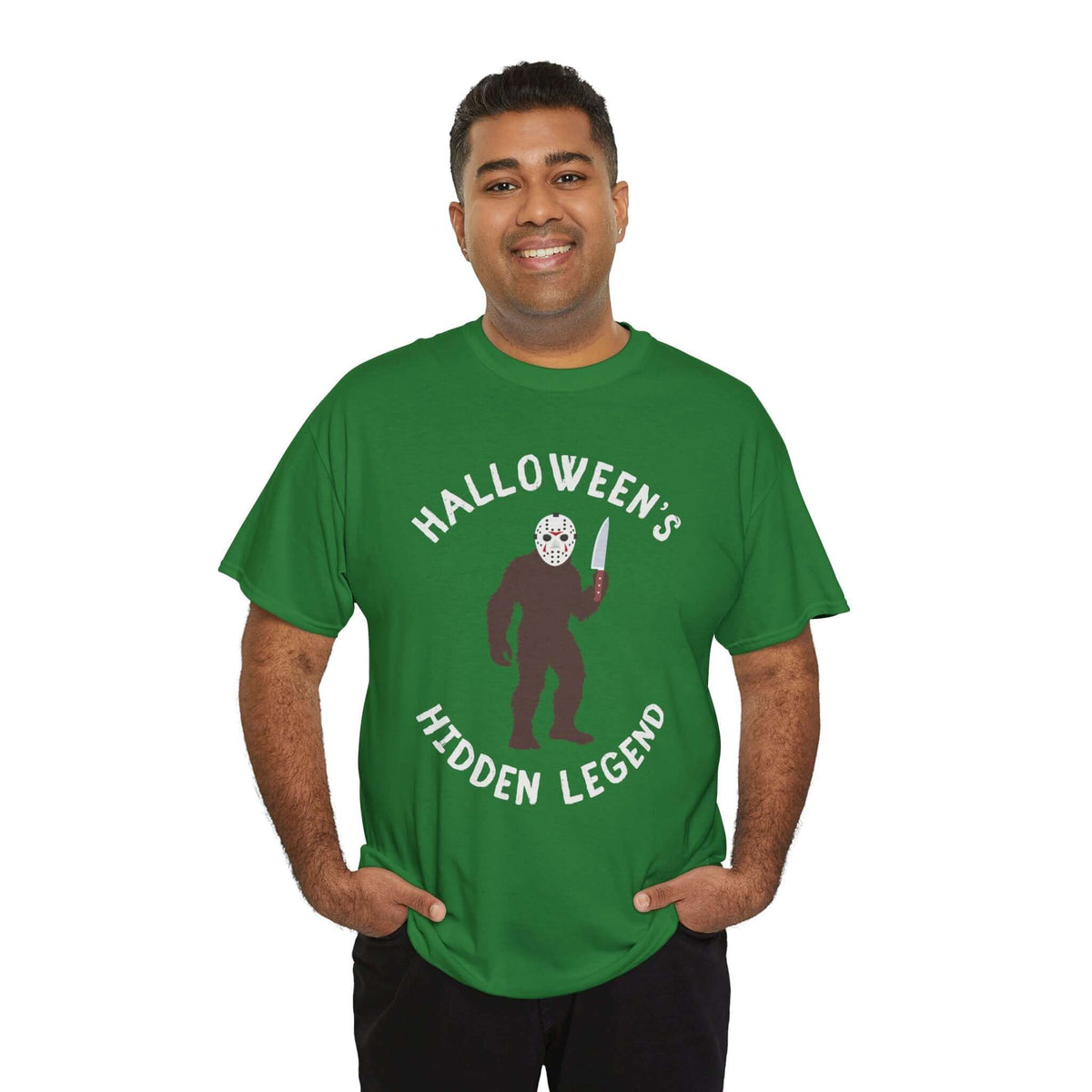 Halloween's Hidden Legend Bigfoot Athletic T-Shirt