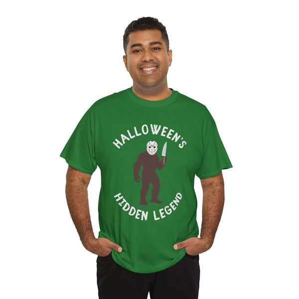 Halloween's Hidden Legend Bigfoot Athletic T-Shirt