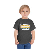 Toddler wearing Someone in Washington Loves Me Premium Soft Toddler Tee, showcasing love for Washington.