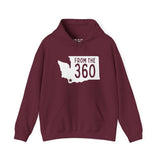 Maroon hoodie with 