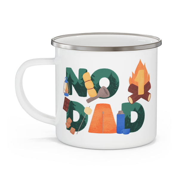Number One Dad Enamel Camping Mug