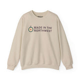Made in the Northwest Sweatshirt featuring a compass graphic and logo celebrating PNW pride.