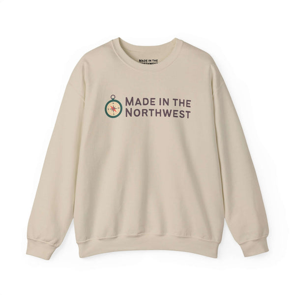 Made in the Northwest Sweatshirt featuring a compass graphic and logo celebrating PNW pride.