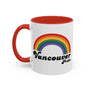 Retro Rainbow Vancouver Pride Ceramic Coffee Mug