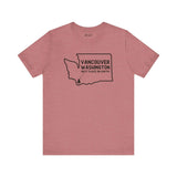 Vancouver Washington soft tee with Washington outline and tree icon, celebrating Pacific Northwest pride and style.