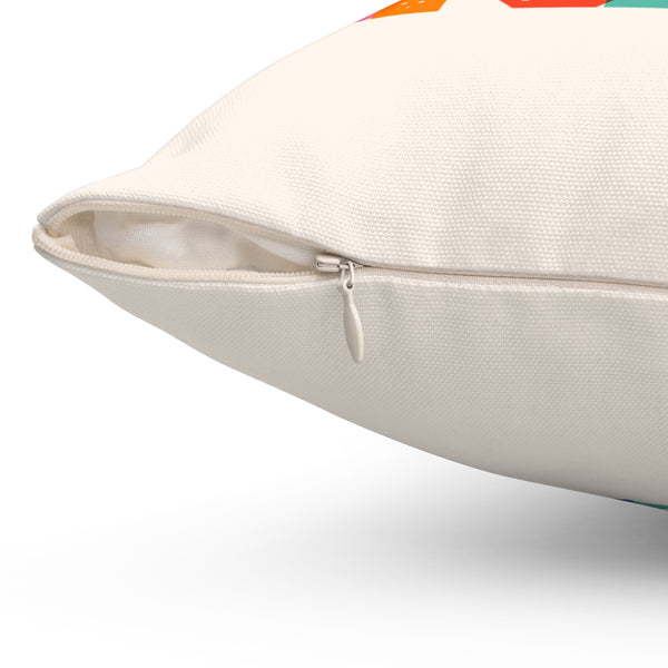 Bold and Bright Spokane Trio Colorful Square Accent Pillow