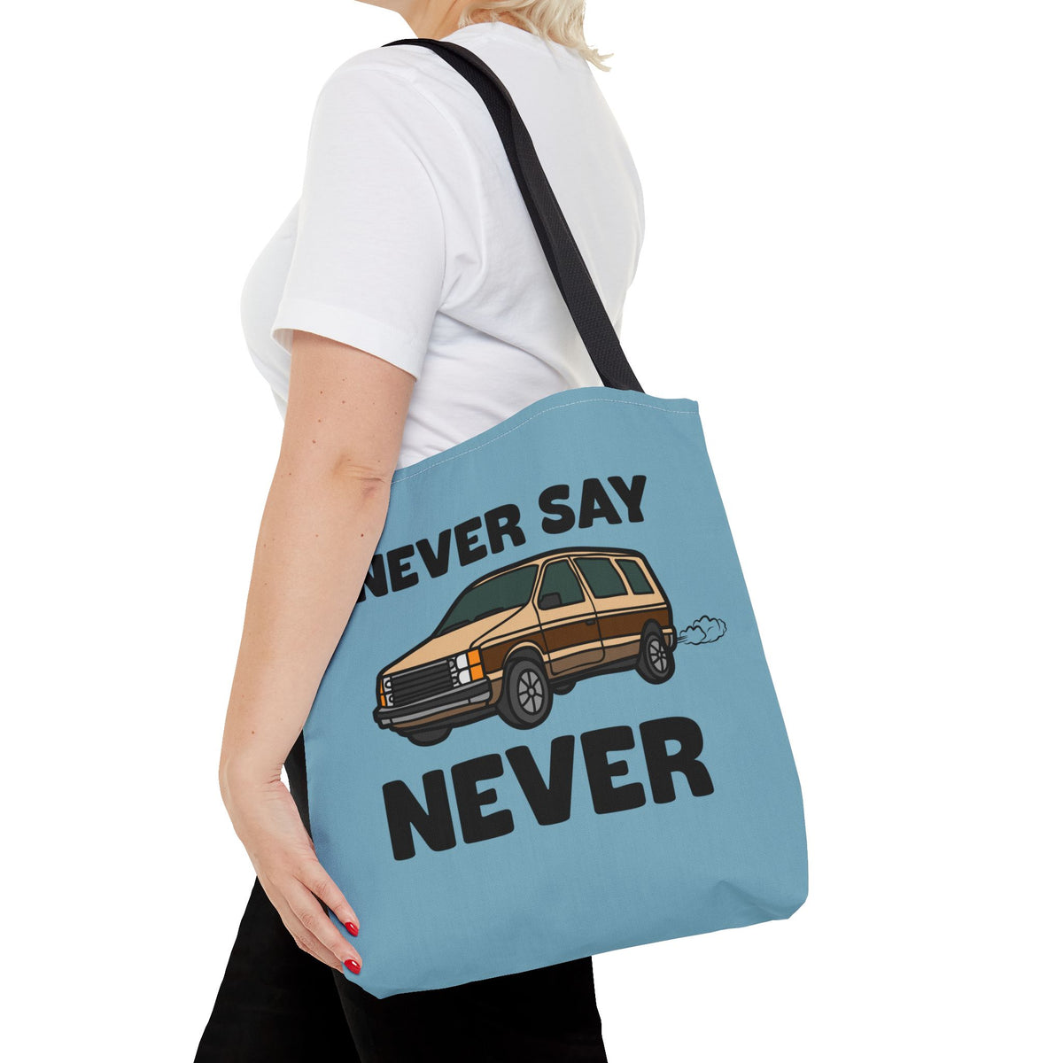 Never Say Never Vintage Van Durable Everyday Tote