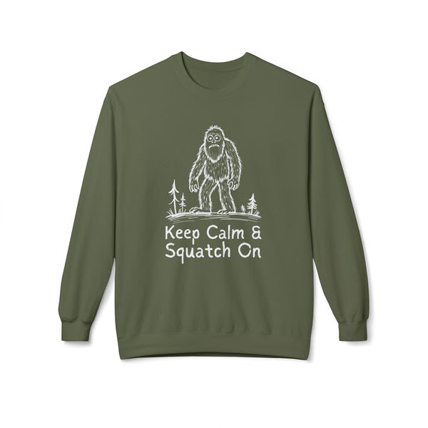 Keep Calm & Squatch On Softstyle Midweight Sweatshirt