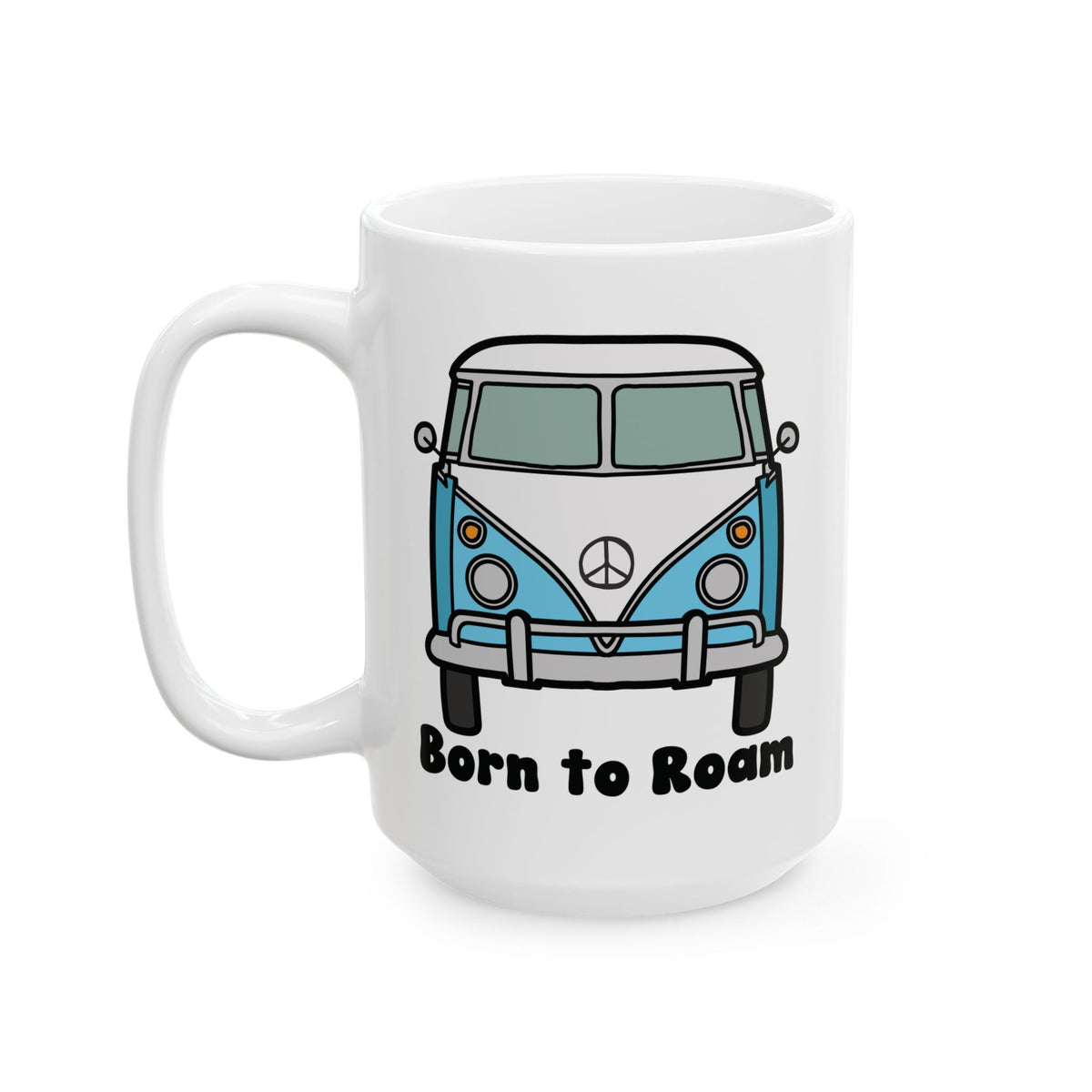 Born to Roam in my Breadloaf Bus Ceramic Coffee Mug