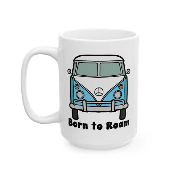 Born to Roam in my Breadloaf Bus Ceramic Coffee Mug