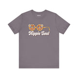 Hippie Soul retro peace tee featuring flower glasses design in vintage style, perfect for free spirits and festival lovers.