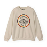 The Wagon Life Chose Me cozy sweatshirt featuring a vintage '50s Chevy Nomad design.
