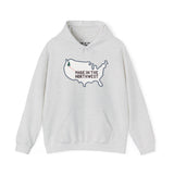Light gray hoodie featuring map of the U.S. with 'Made in the Northwest' design for Pacific Northwest pride.