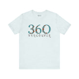 Floral area code 360 Vancouver soft tee showcasing Pacific Northwest pride and elegance.