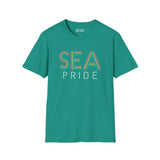 Bright SEA Pride rainbow t-shirt celebrating identity and community, perfect for Seattle Pride events.