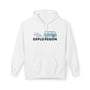 Exploregon Adventure Premium Midweight Hoodie featuring retro van design and bold lettering for stylish adventures.