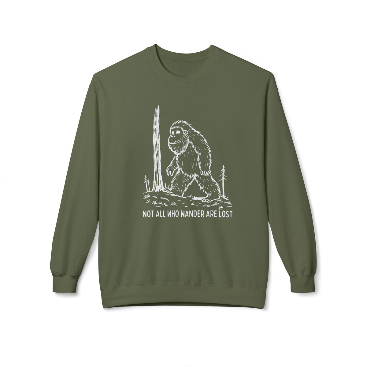 Not All Who Wander Are Lost Bigfoot Softstyle Midweight Sweatshirt