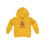 Yellow "I Brake for Bigfoot" kids hoodie with playful Bigfoot graphic, perfect for young adventurers and outdoor enthusiasts.