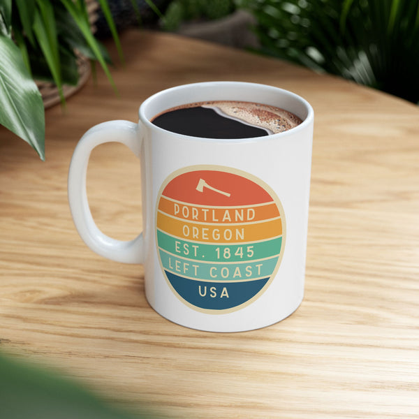 Left Coast Retro Portland Ceramic Coffee Mug